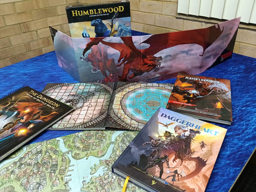 Roleplaying Game books and maps